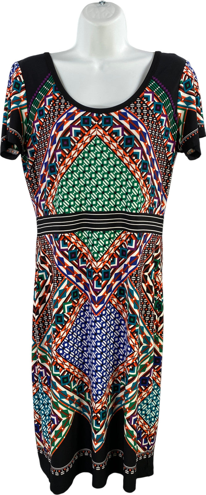 Calvin Klein Women’s Multicolor Short Sleeve Shift Dress - 10