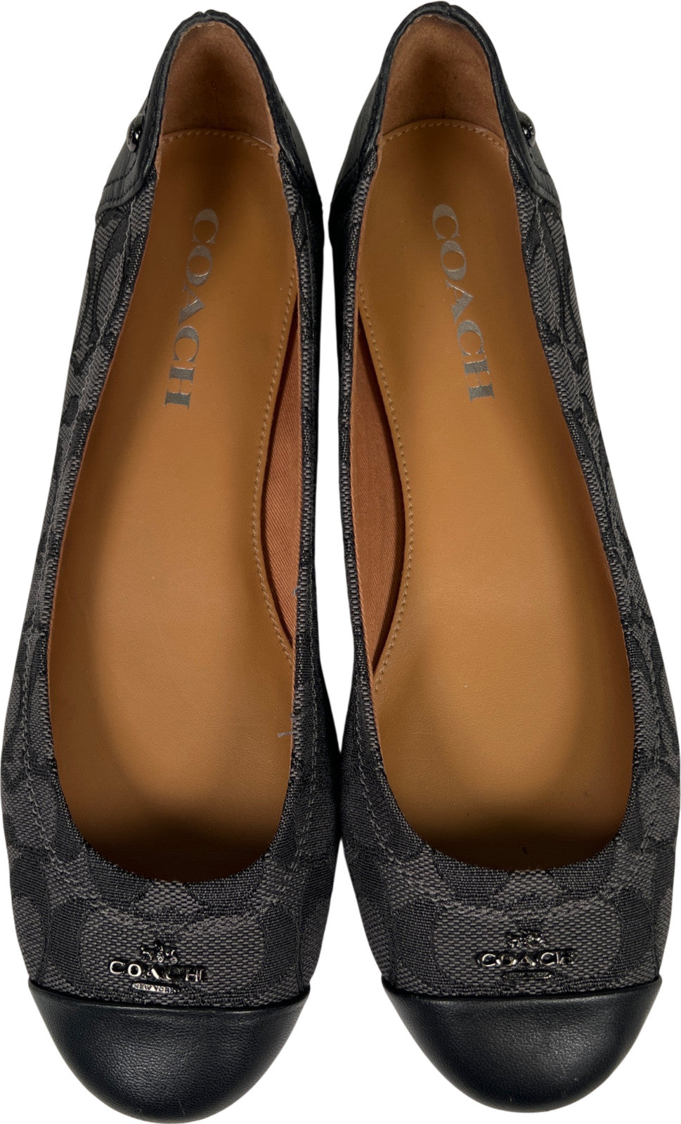 Coach Women’s Black Chelsea Canvas Signature Ballet Flats - 7