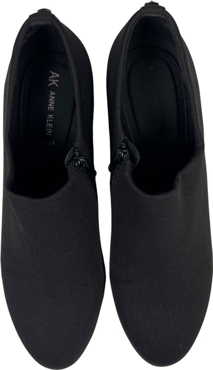 Anne Klein Women’s Black Huxton Textile Side Zip Ankle Booties - 10