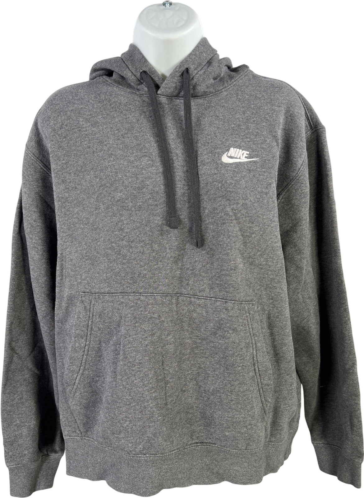 Nike Sportswear Unisex Gray Clubfleece Pullover Hoodie Sweatshirt - M