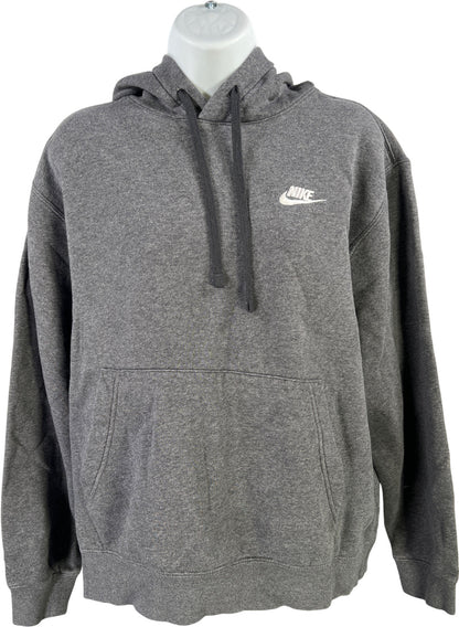 Nike Sportswear Unisex Gray Clubfleece Pullover Hoodie Sweatshirt - M