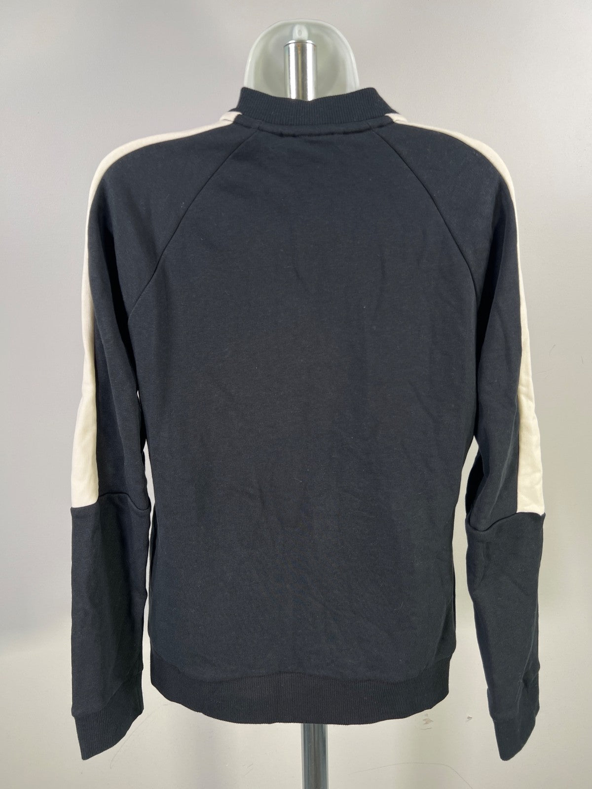 Puma Women’s Black/White Full Zip Long Sleeve Sweatshirt Track Jacket - L