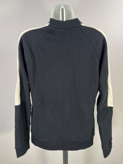 Puma Women’s Black/White Full Zip Long Sleeve Sweatshirt Track Jacket - L