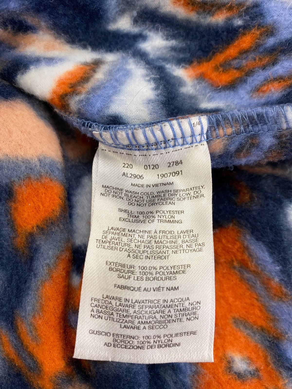 Columbia Women’s Blue 1/4 Snap Benton Sprigs Pullover Fleece Jacket - M