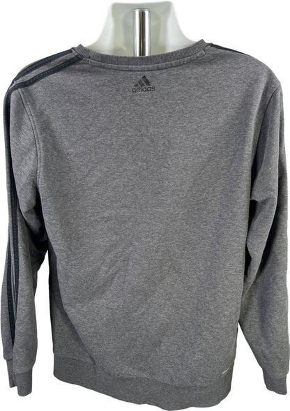 Adidas Men’s Gray Climalite Cotton Crewneck Sweatshirt Pullover - L