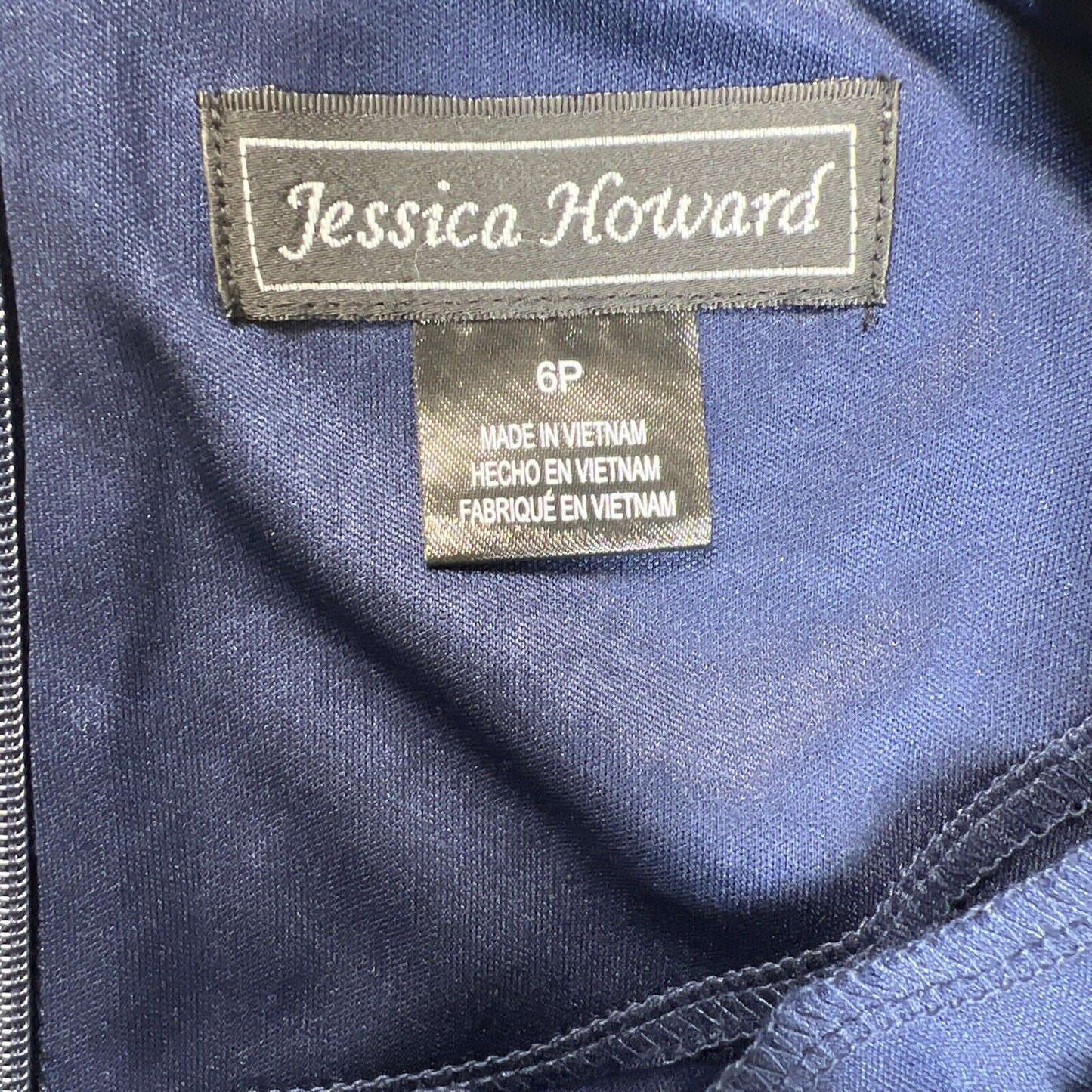 NEW Jessica Howard Women's Blue Sequin Lace Sheath Dress - Petite 6P
