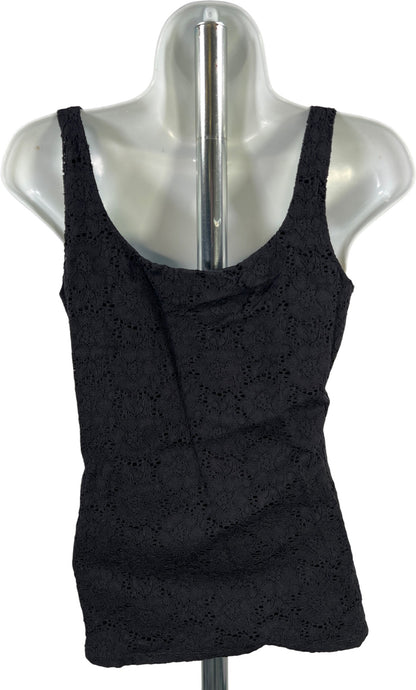 White House Black Market Women’s Black Lined Lined Basic Tank Top - S