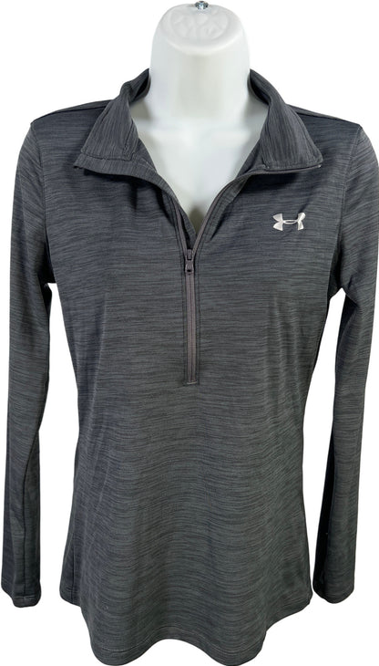 Under Armour Women’s Gray/Blue HeatGear. Long Sleeve Fitted Athletic Shirt - S