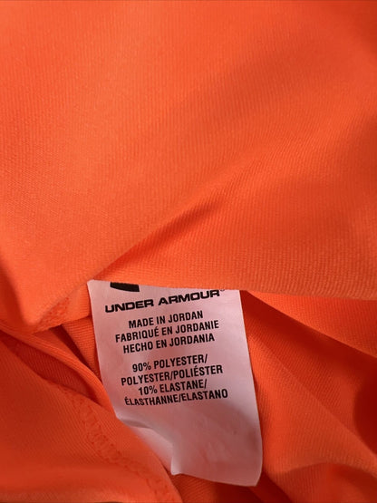 Under Armour Women's Bright Orange HeatGear Fitted Athletic Shirt - L