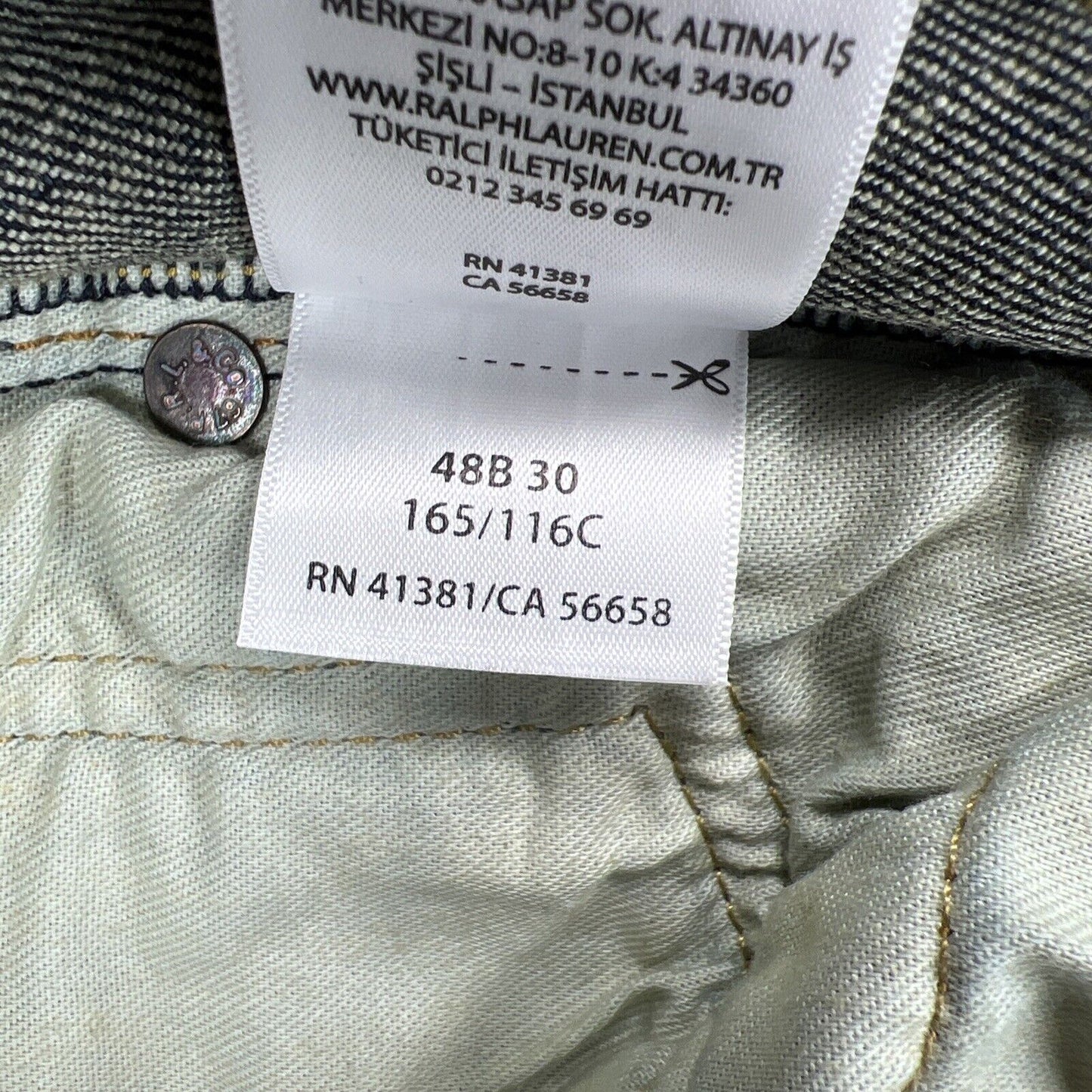 NEW POLO Ralph Lauren Men's Dark Wash Hampton Straight Jeans - 48x30
