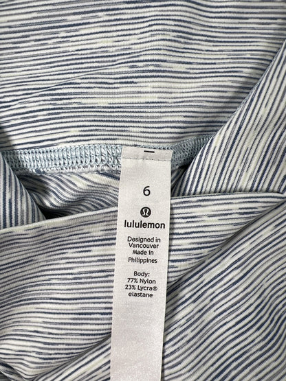 Lululemon Women’s White/Blue. Wunder Under High Rise 25in Leggings - 6/S