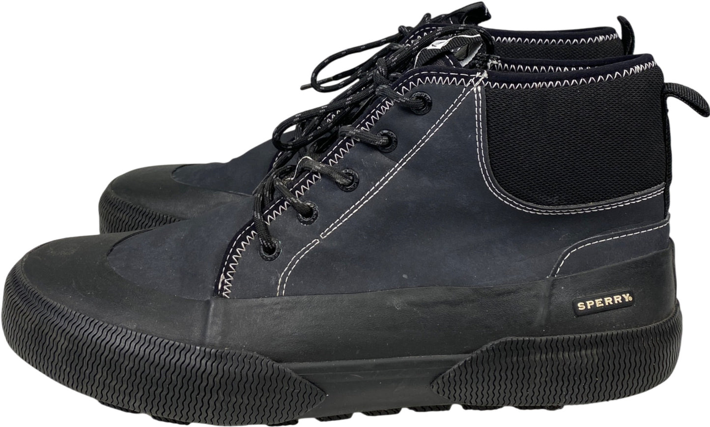 Sperry Men’s Black Halyard Storm Lace Up Short Ankle Duck Boots - 11