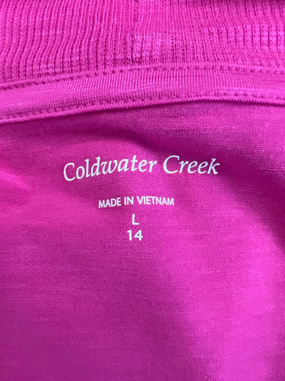 Coldwater Creek Women’s Pink Open Front Cardigan Sweater - L