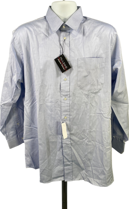 Jos A Bank Men’s Blue Signature Collection Long Sleeve Button Up Shirt - 16-33