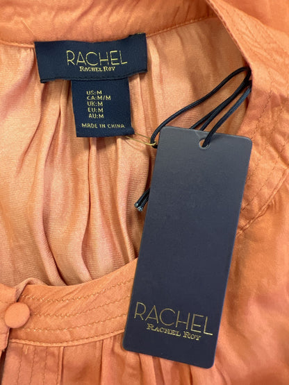 Rachel Roy Women’s Orange Ruffle Trim Sleeveless Blouse - M