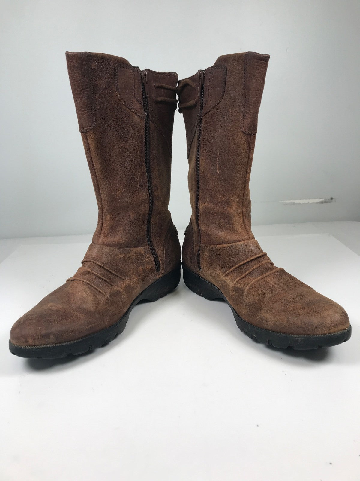 Merrell Women’s Brown Leather Vera Mid Mahogany Mid Calf Boots - 9