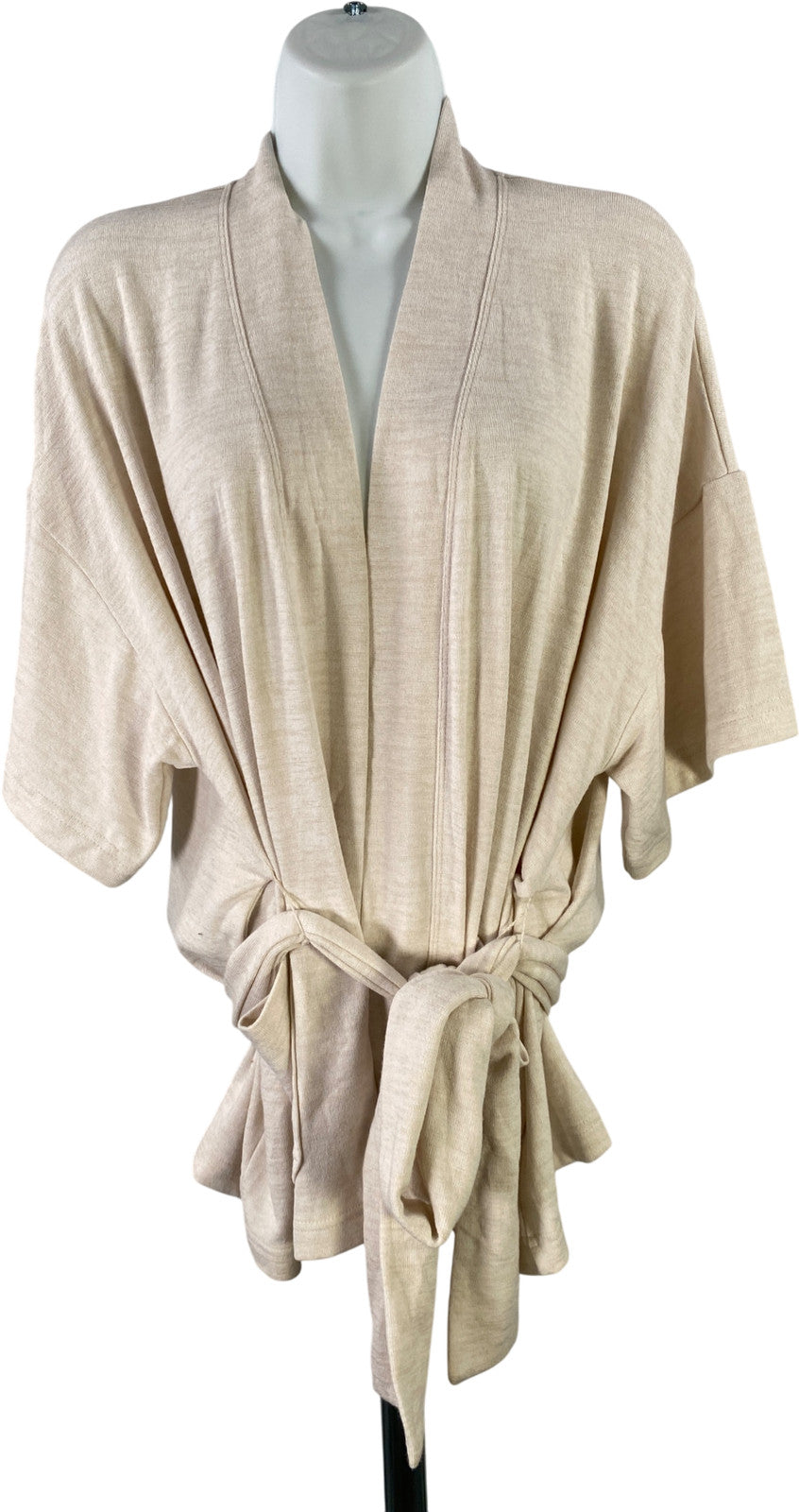 Gap Women’s Ivory Short Sleeve Pocket Front Tie Close Cardigan Sweater - XS