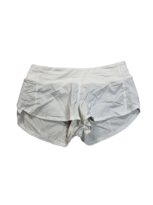 Lululemon Women's White Lined Athletic Shorts - 4