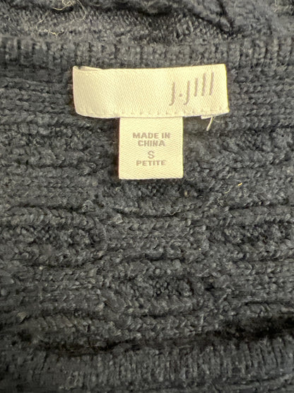 J.Jill Women’s Blue Cable Knit Long Sleeve Sweater - S Petite