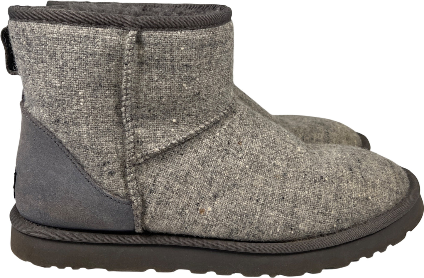 UGG Men’s Gray Classic Mini Shearling Pull On Boots - 11