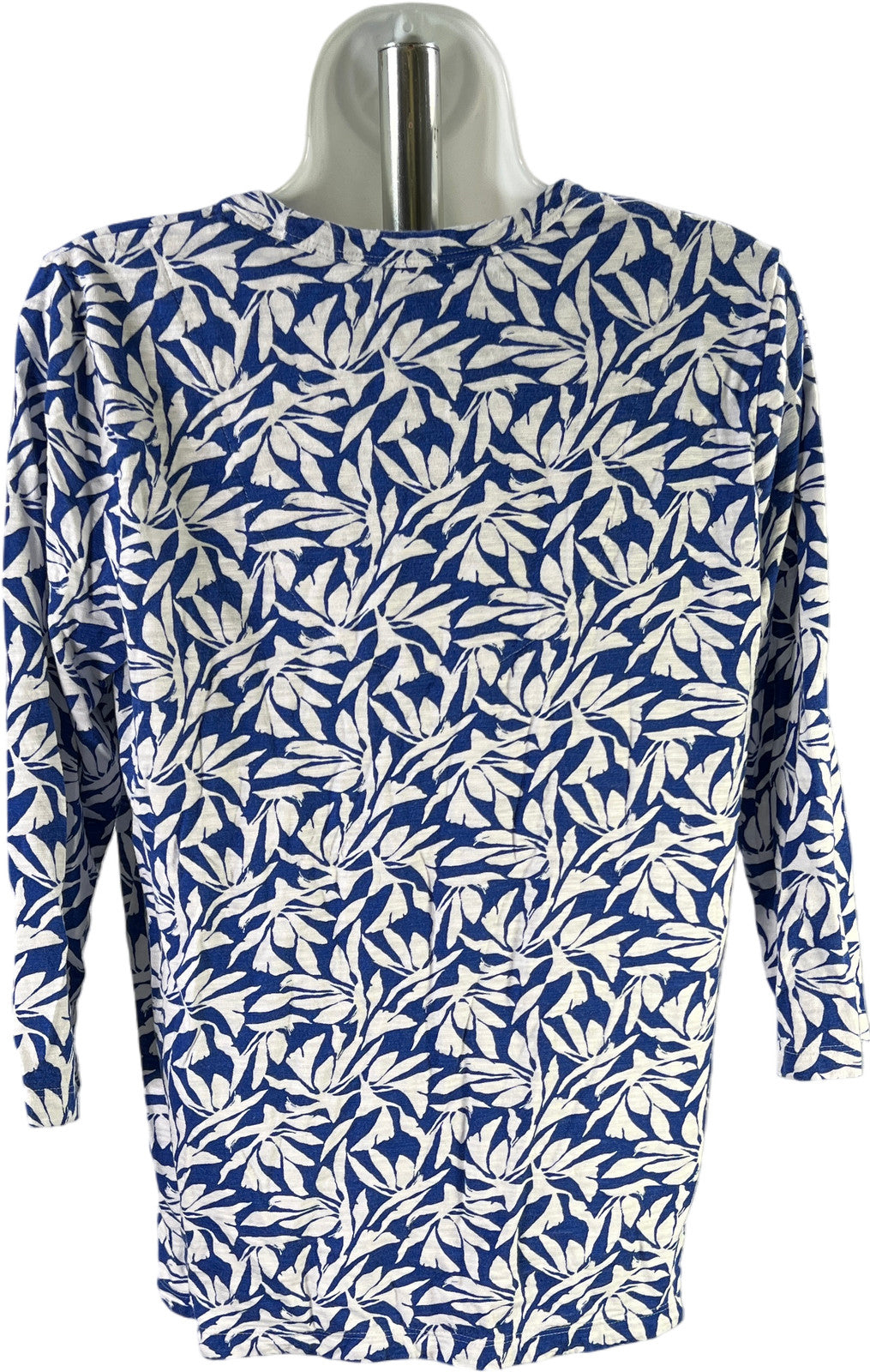 Chico’s Women’s Blue/White 3/4 Sleeve T-Shirt - 1/IUS M