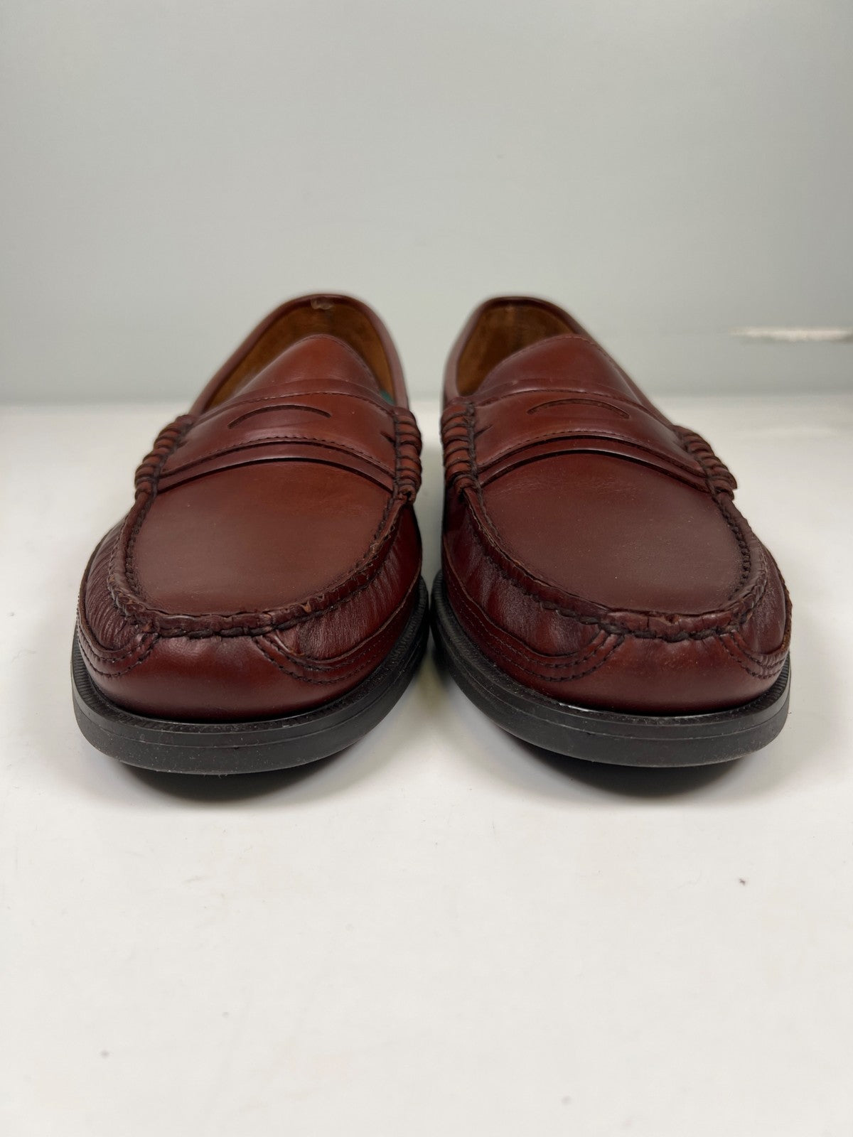 Sebago Men’s Brown Leather Dan Slip On Dress Penny Loafers - 11D