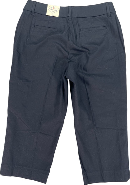 NEW St.Johns Bay Women’s Black Cotton Capri Pants - 6 Petite