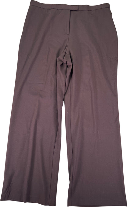 SagHarbor Women’s Brown Stretch Slimming Solution Dress Pants - 18