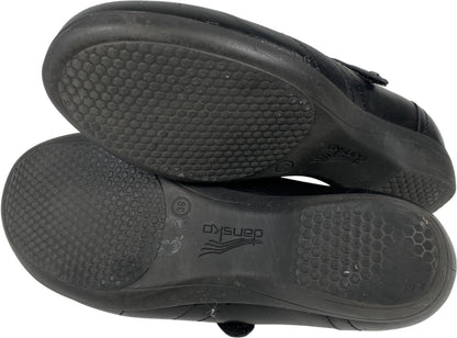 Dansko Women’s Black Leather Franny Comfort Walking Shoes - 39/US 8.5 Wide