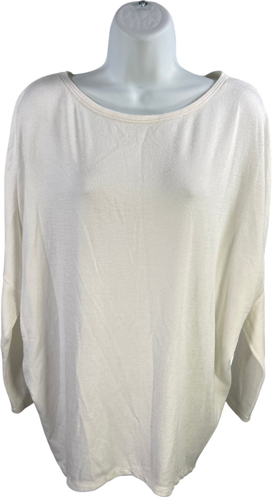 White House Black Market Women’s Ivory/White Long Sleeve Sweater Shirt - S