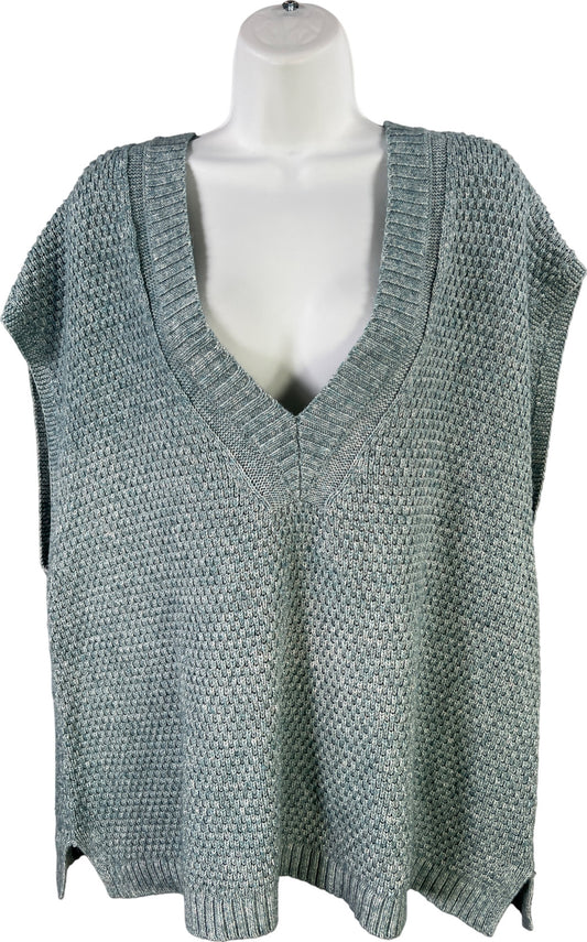 J.Jill. Women’s Blue Sleeveless V-Neck Sweater Vest - Plus 2X