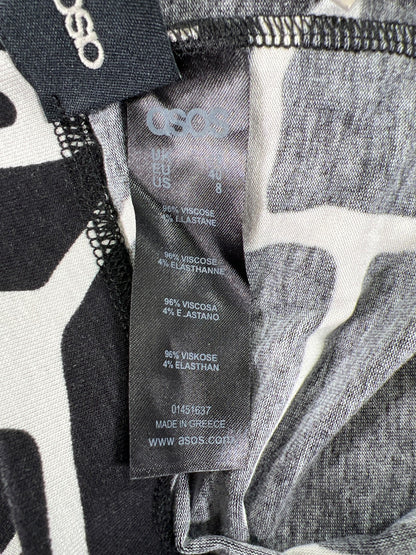 Asks Women’s Black/White Thin Pull On Leggings - 8