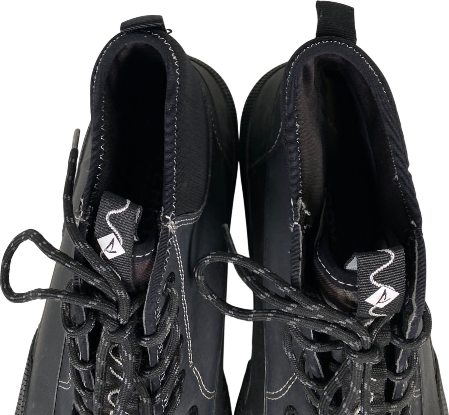 Sperry Men’s Black Halyard Storm Lace Up Short Ankle Duck Boots - 11