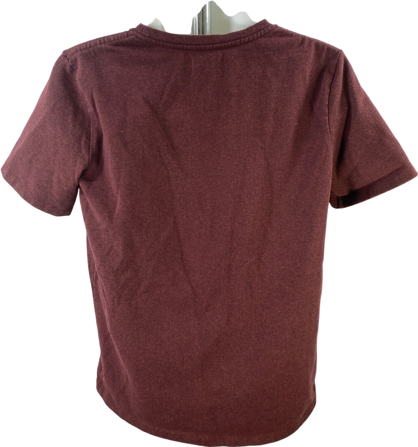 Taylor Stitch Men’s Burgundy Short Sleeve Pocket Front Heavy T-Shirt - 44/US XL