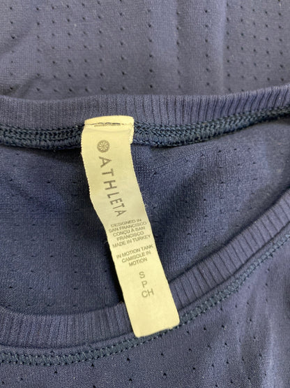 Athleta Women’s Navy Blue Breathable High Neck Athletic Tank Top - S