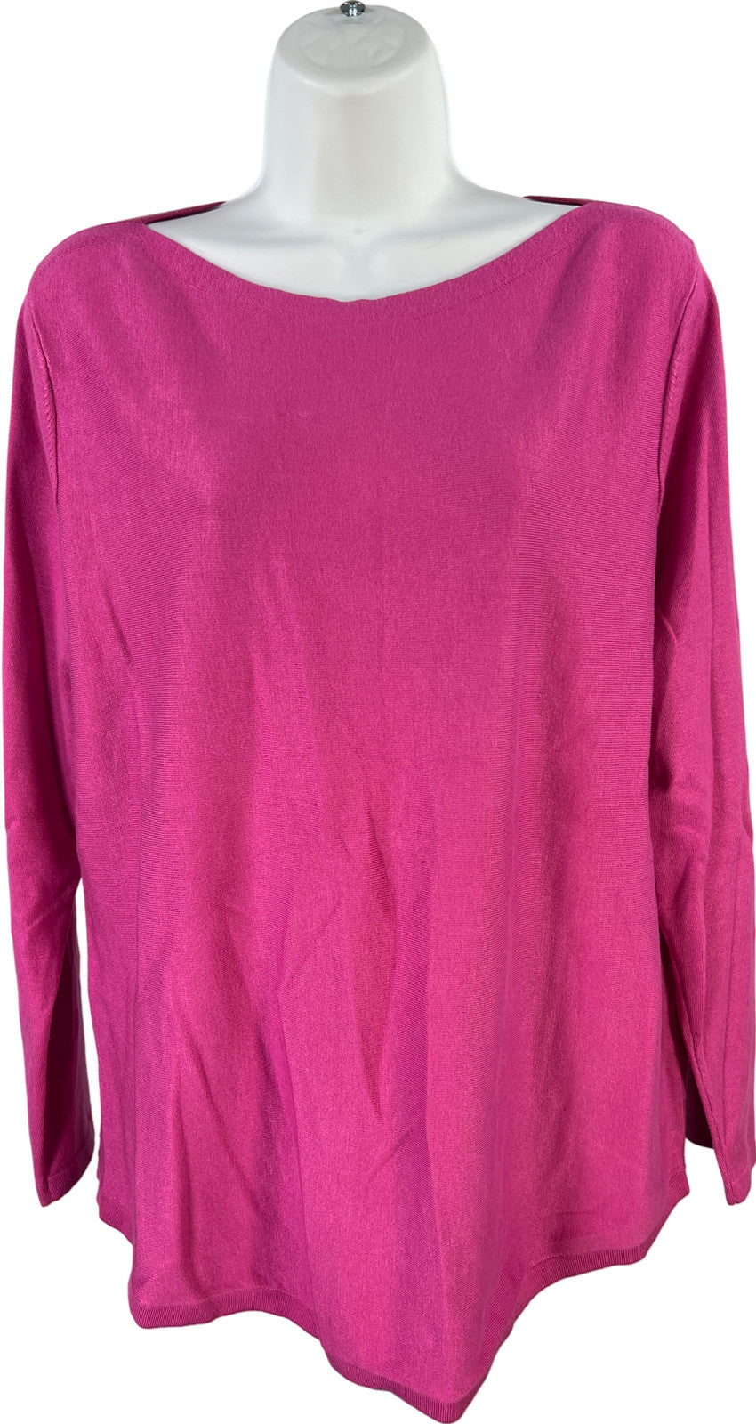Chico’s Women’s Pink Long Sleeve Thin Knit Sweater - 2/US L