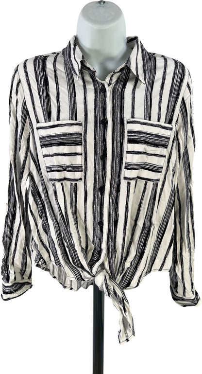 NEW Chico’s Women’s White/Black Gaucho Cropped Jumpsuit Shirt Set - 0/S