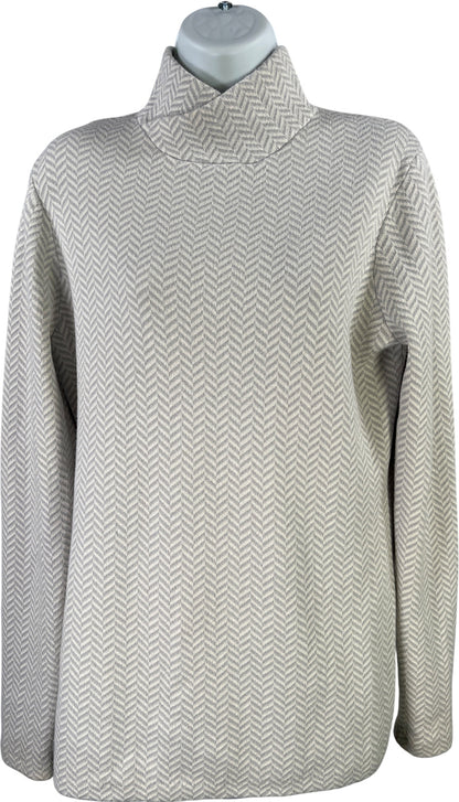 Duluth Trading Women’s Gray Long Sleeve Festive Mockneck Sweater - M