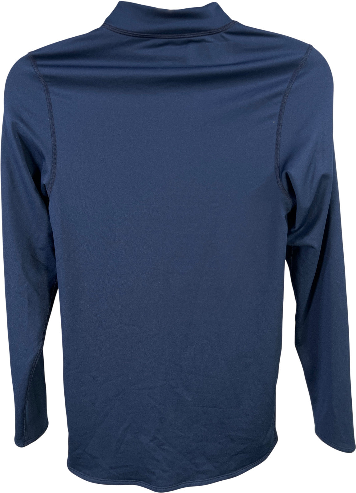 Adidas Team Men’s Blue Mock Neck Performance Long Sleeve Athletic Shirt - XL