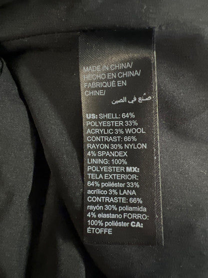 White House Black Market Women’s Black/Pink Tweed Full Zip Jacket - 4