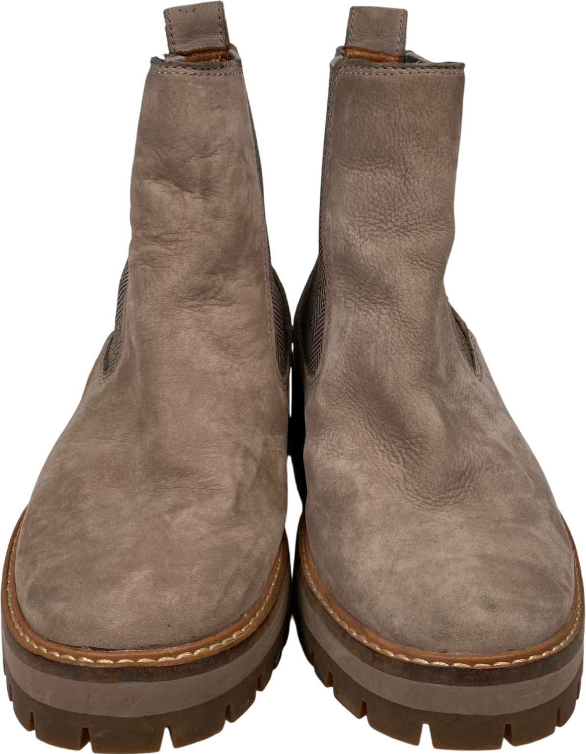 Timberland Women’s Gray/Taupe Suede Courmayer Valley Chelsea Boots - 9 Wide