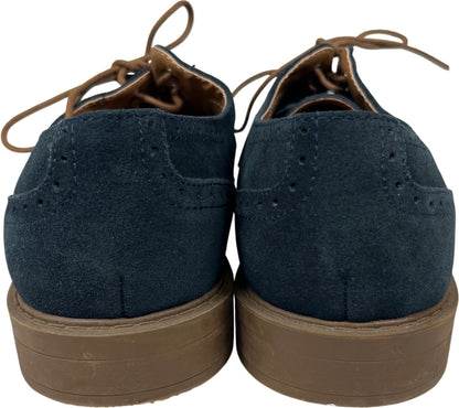 Calvin Klein Men’s Blue Suede Wingtip Oxford Dress Shoes - 11.5
