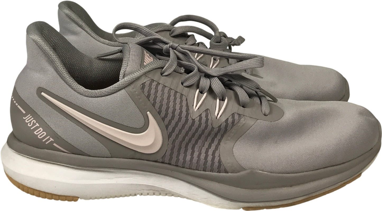 Nike Women’s Gray Training In Season TR8 Lace Up Running Shoes - 9