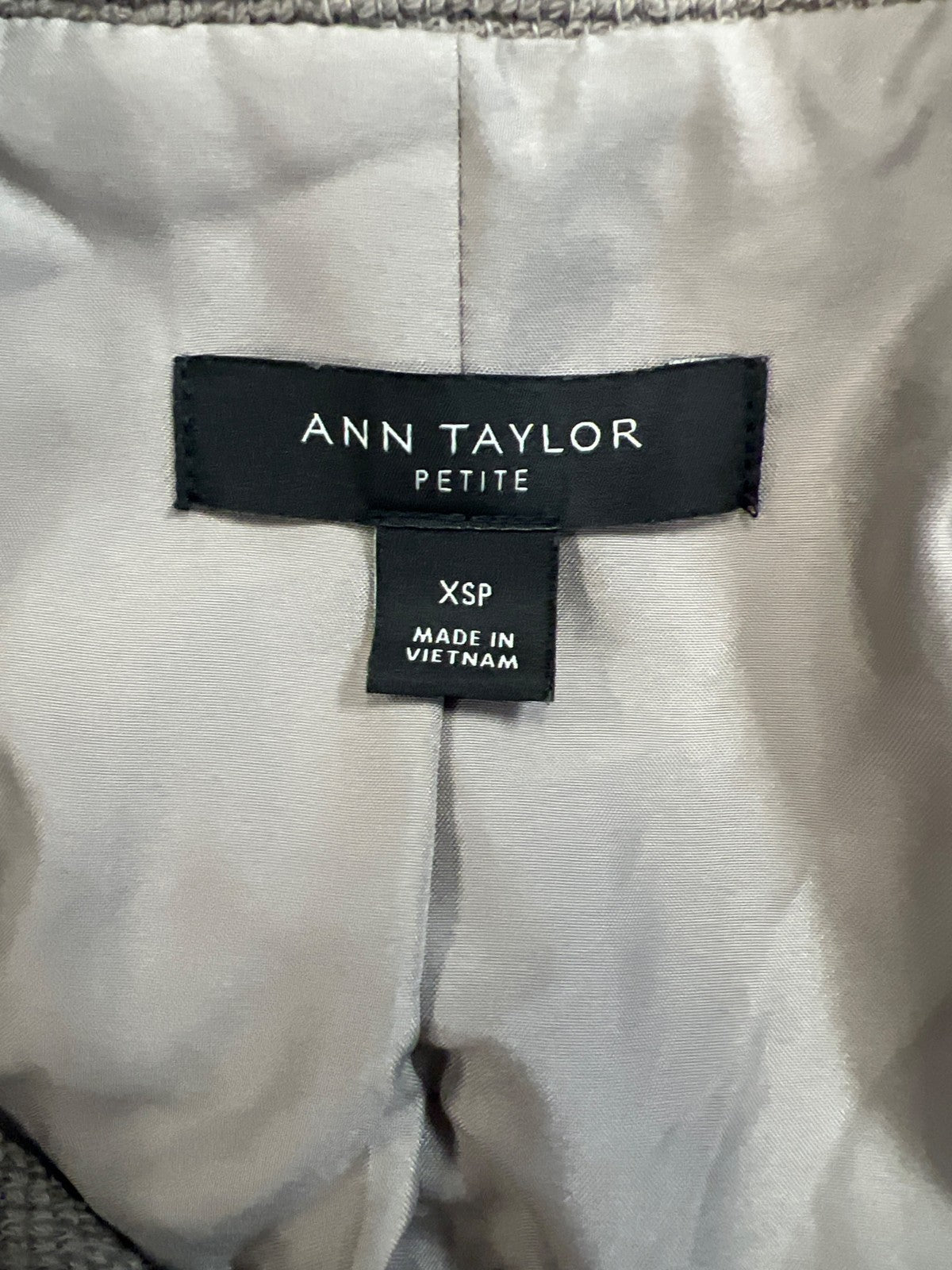 Ann Taylor Women’s Gray Asymmetrical Zip Jacket - XS Petite