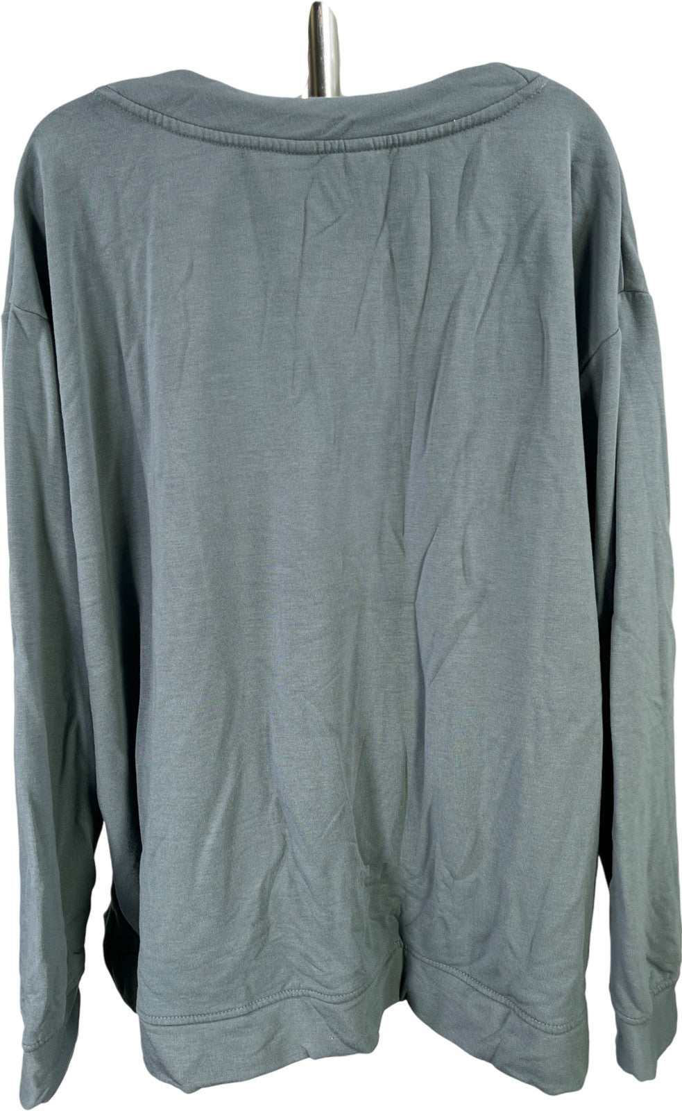 Orvis Women’s Blue Fleece Lined Long Sleeve V-Neck Shirt - XXL