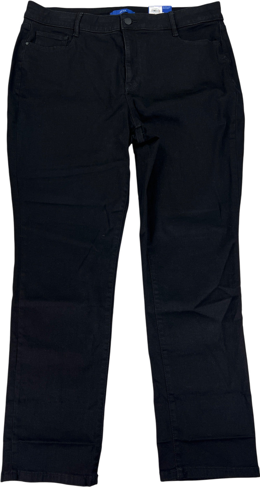 APT 9 Women’s Black High Rise Straight Denim Jeans - 18