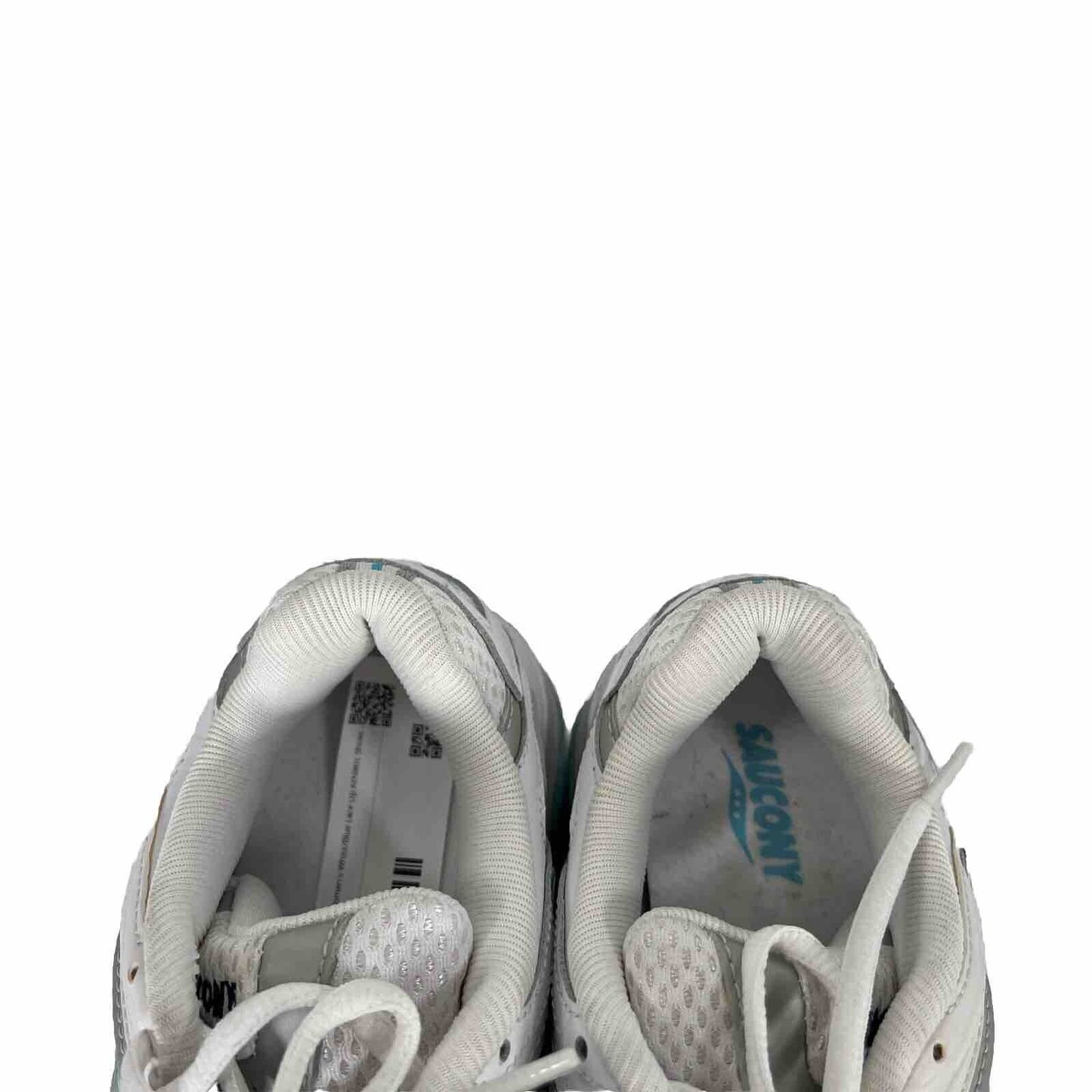 Saucony Women's White/Blue Lace Up Athletic Shoes - 6.5
