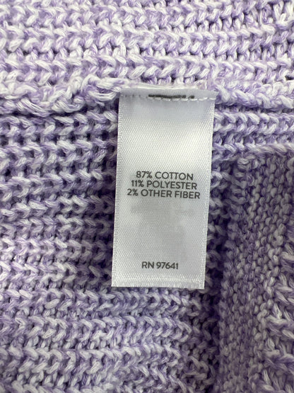 J.Jill Women’s Purple 1/2 Sleeve V-Neck Sweater - L Petite