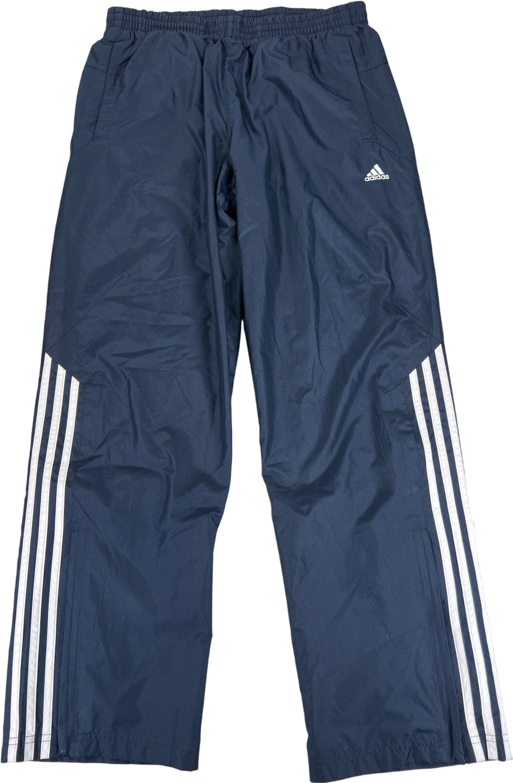 Adidas Men’s Blue Lined Zip Ankle Athletic Track Pants - S