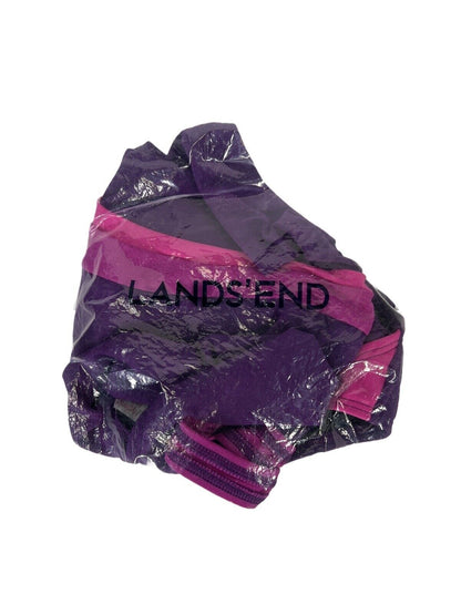 NEW Lands' End Women's Purple Padded One Piece Swimsuit - 10L